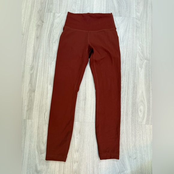 Lululemon Wunder Train High-Rise Tight Legging 25” Savannah Red Size 4 –Like New - Picture 6 of 8